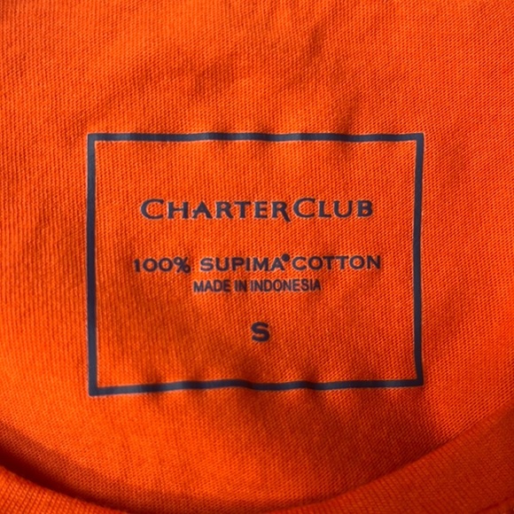 Charter Club Short Sleeve Orange Top Small - Picture 4 of 7
